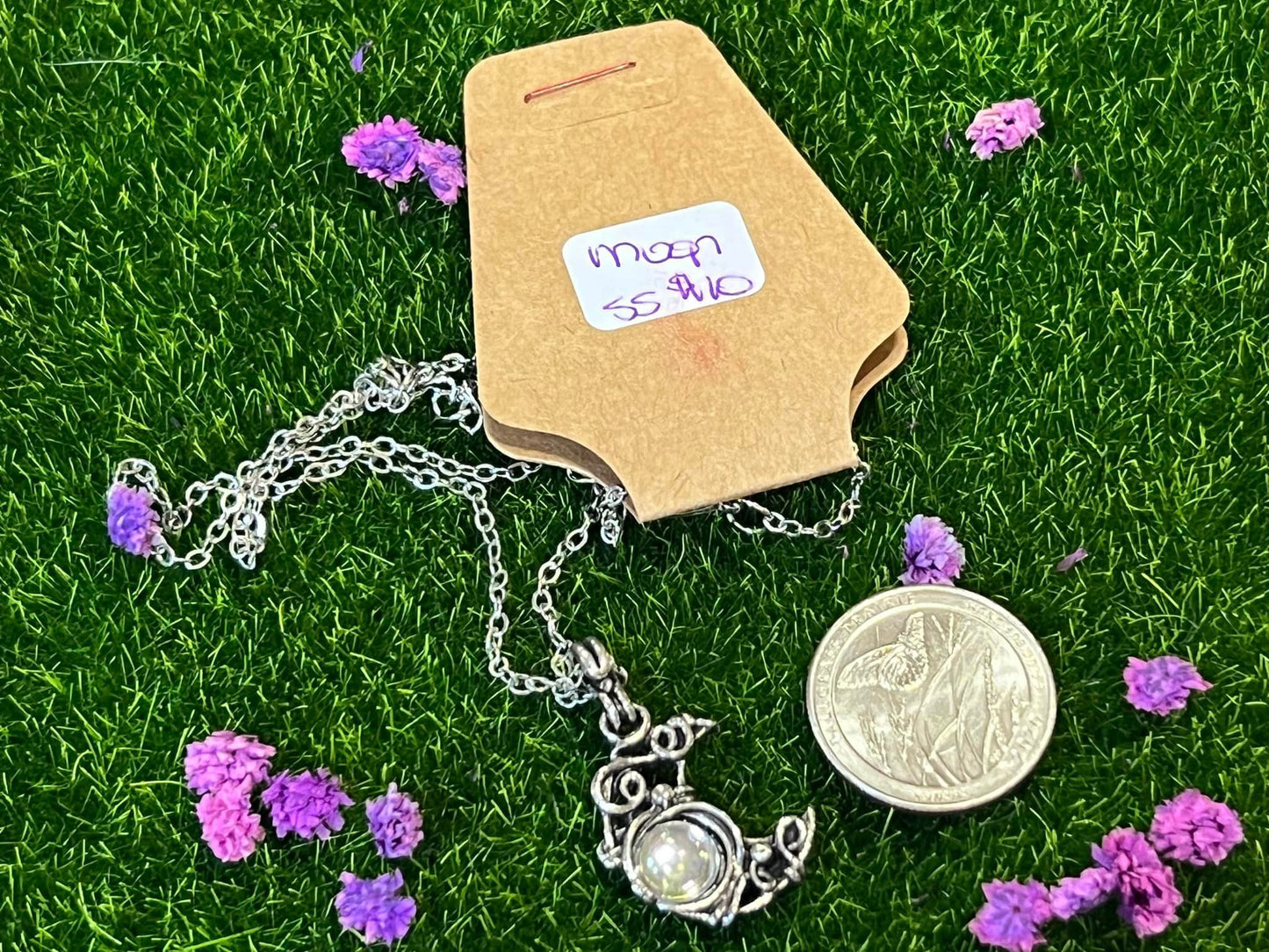 SS (stainless steel) Moon Necklace