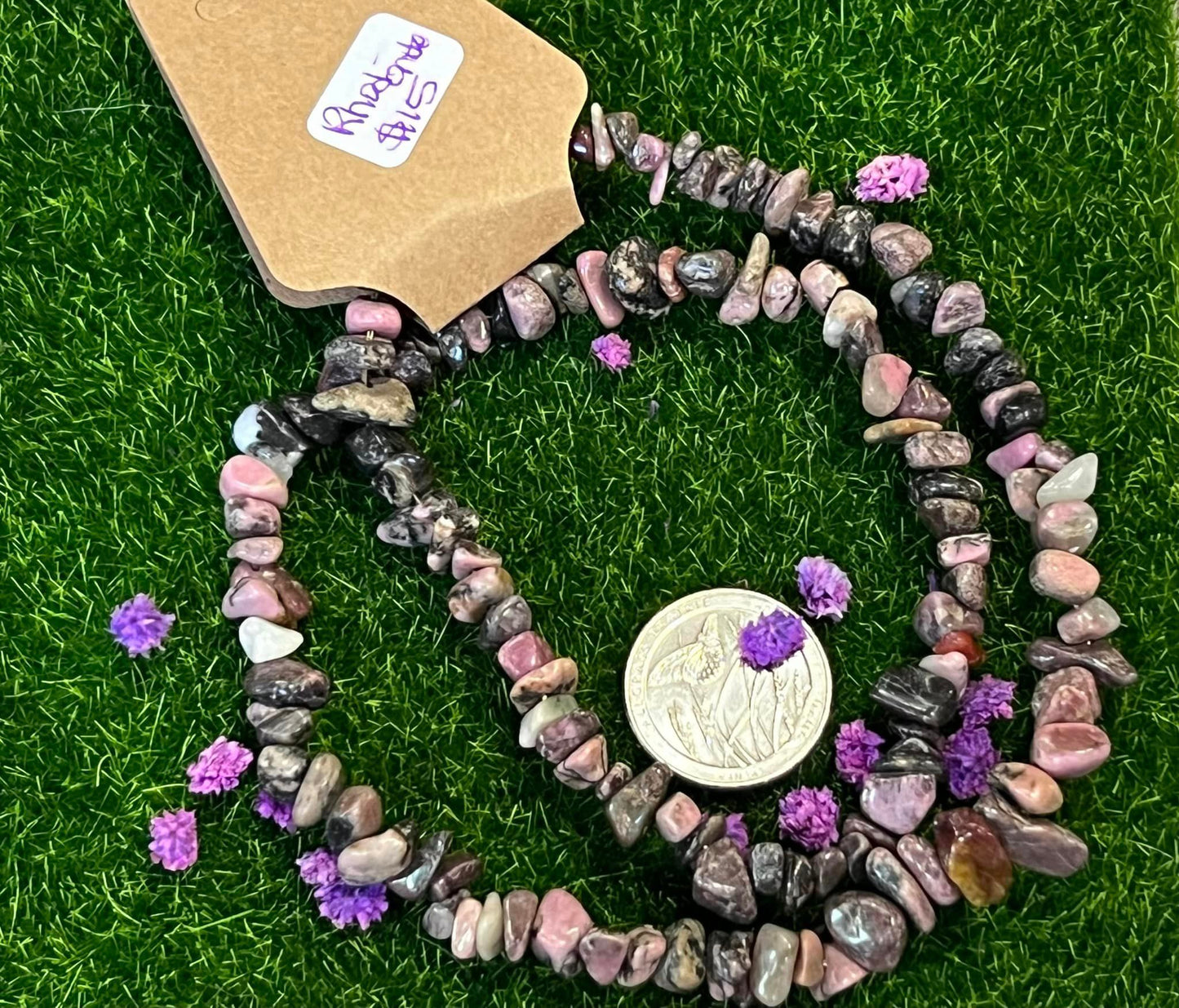 Rhodonite Chip Necklace