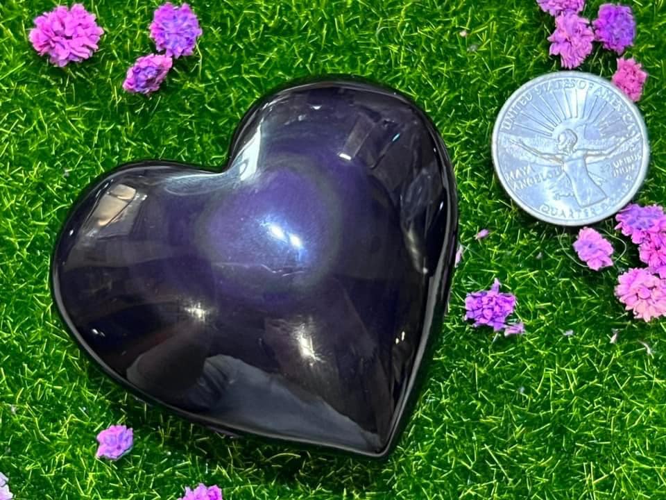 Rainbow Obsidian Hearts