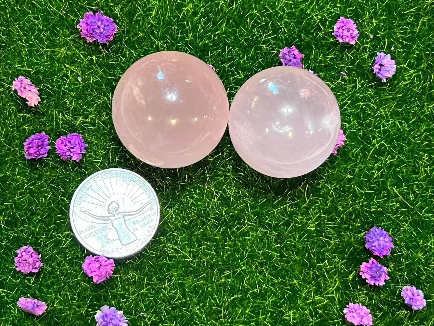Star in Rose Quartz Spheres
