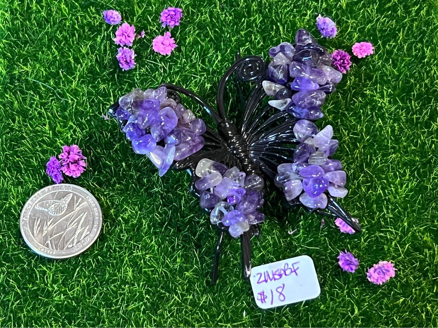 Amethyst Chip Butterfly
