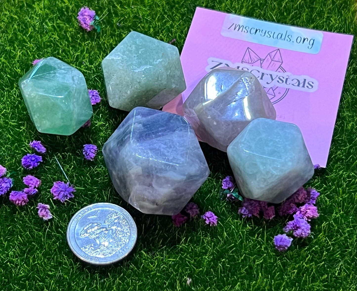 Fluorite Cube Tumbles
