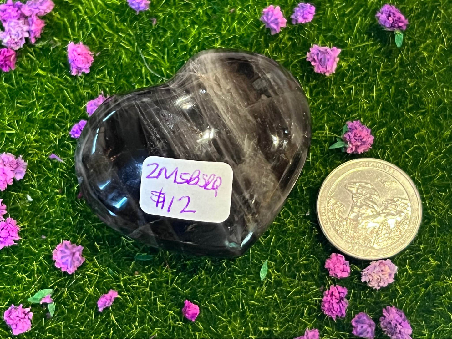 Black Star Rose Quartz Hearts