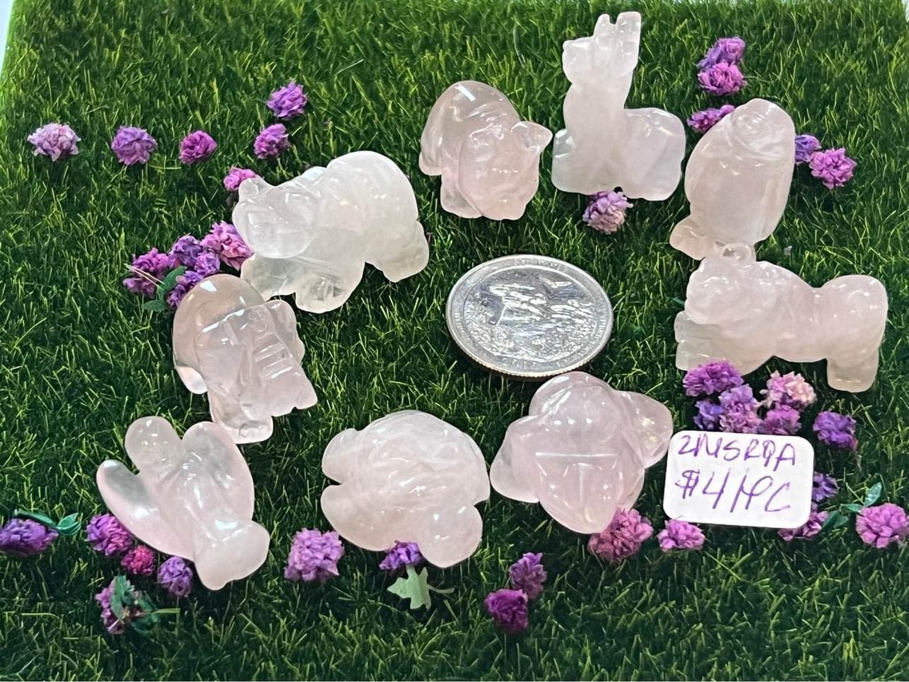 Mini Rose Quartz Carvings