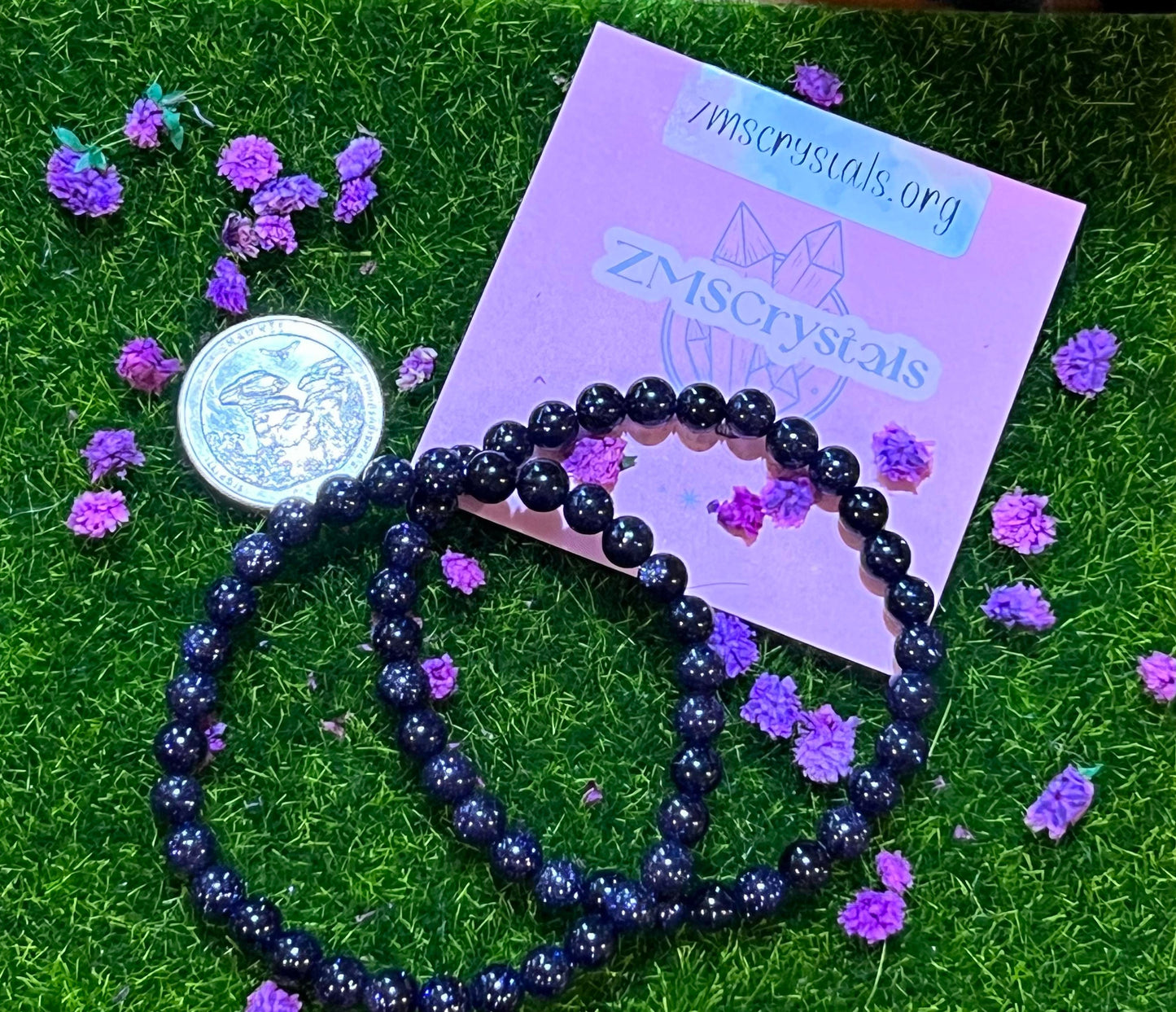 6mm Blue Sandstone Bracelet