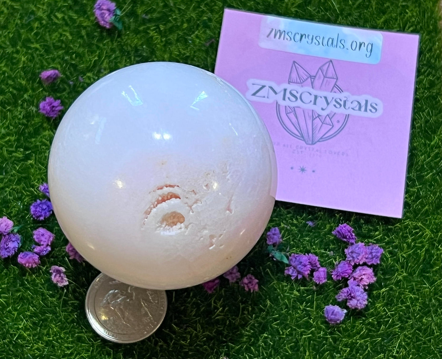 Pink Caribbean Calcite Sphere