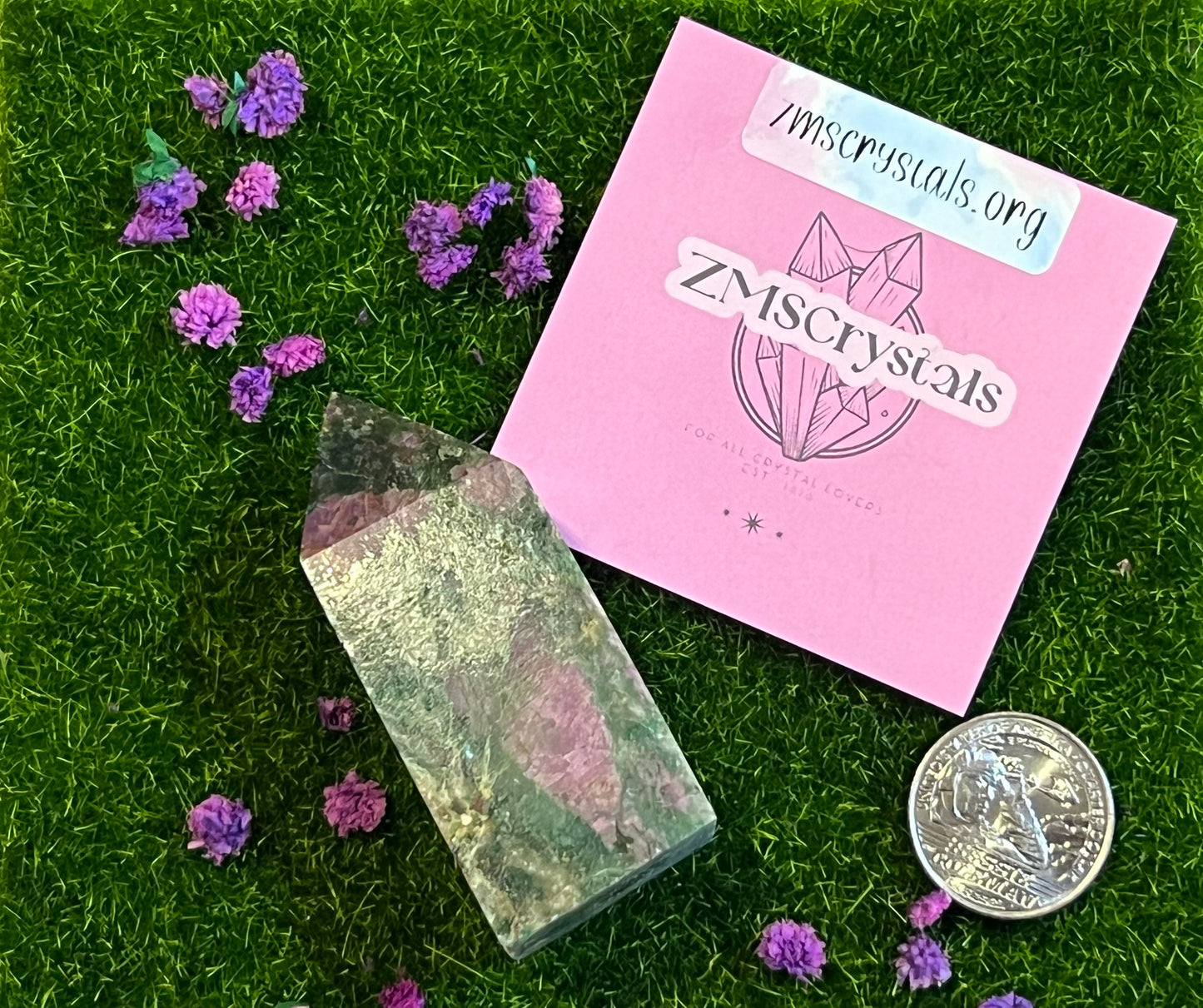 Emerald with Pink Tourmaline