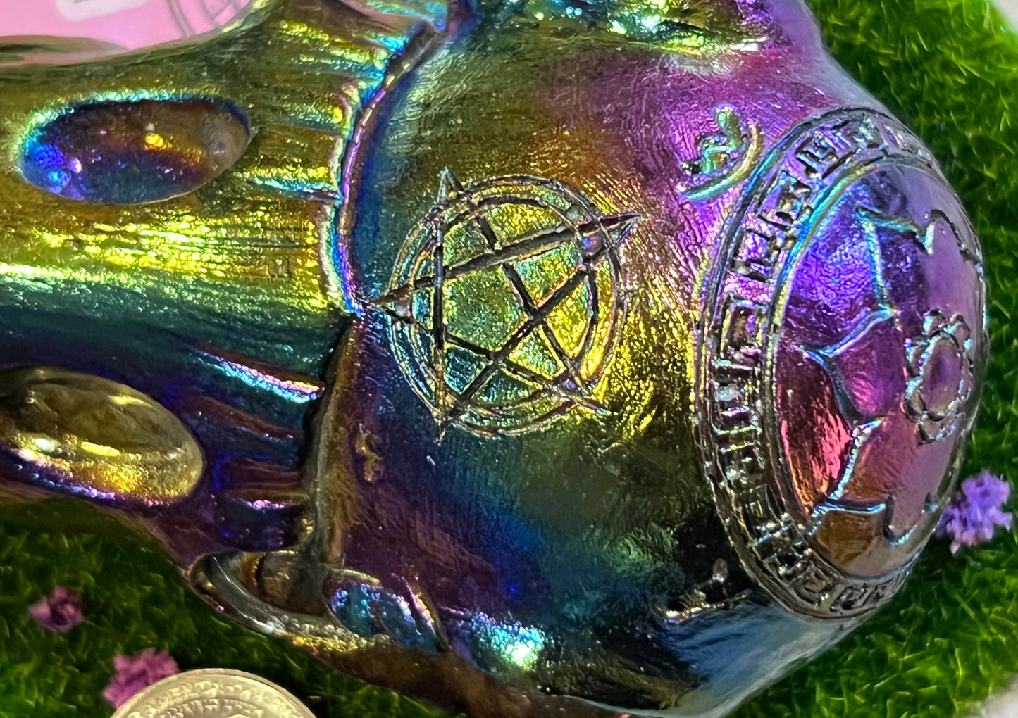 Aura Titanium Raven Skull