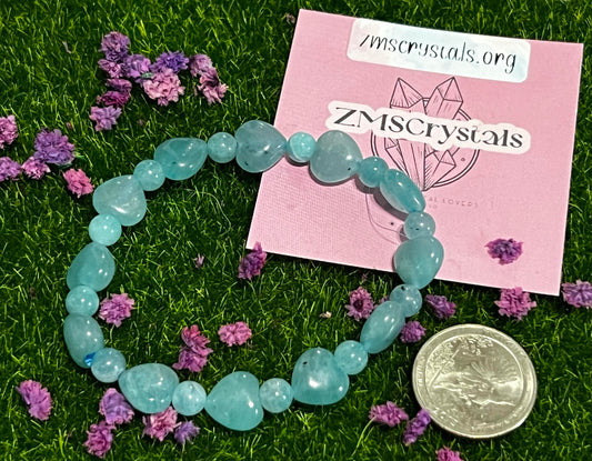 Amazonite Heart Bracelet