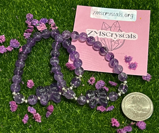 Amethyst w/bow Bracelet