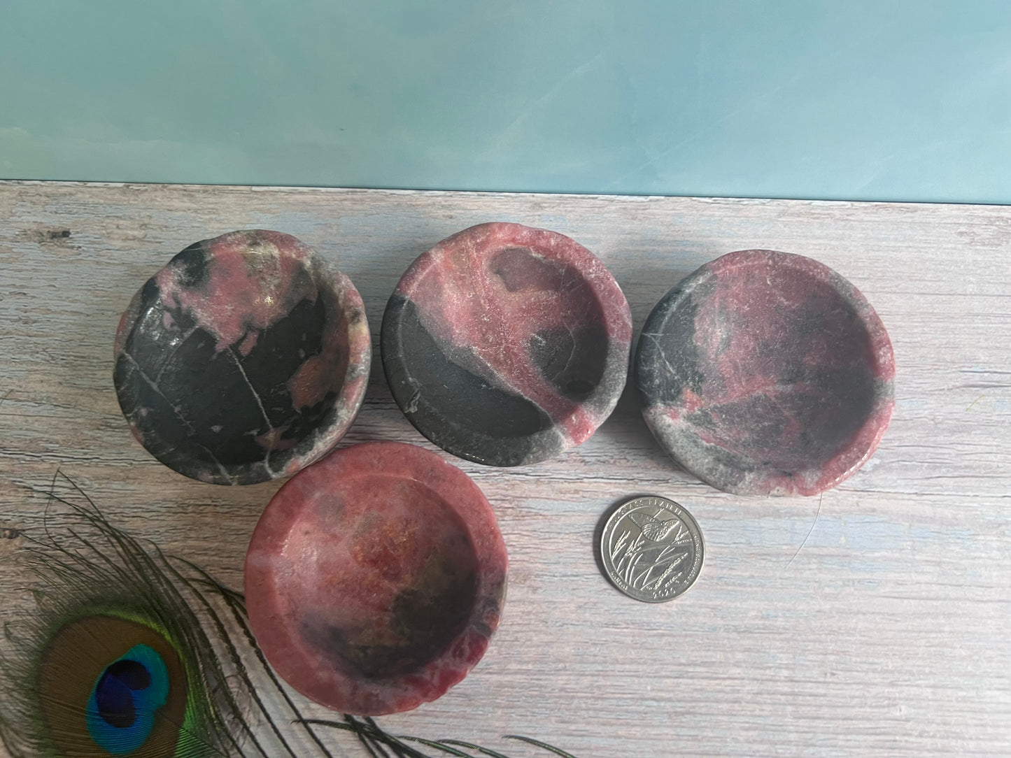 Small Rhodonite Bowls