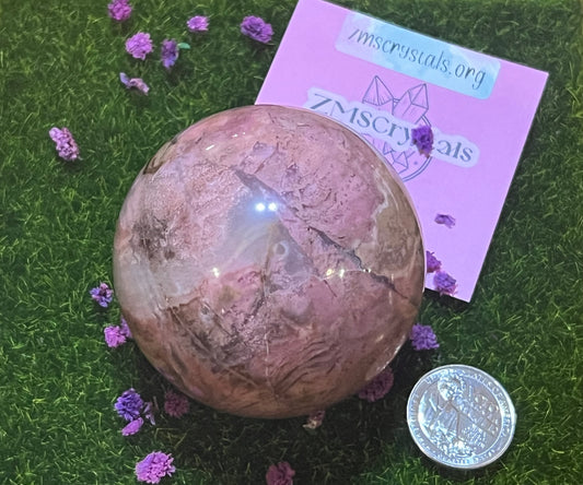 Rhodonite sphere