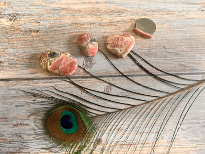 Rhodochrosite Heart and Palms