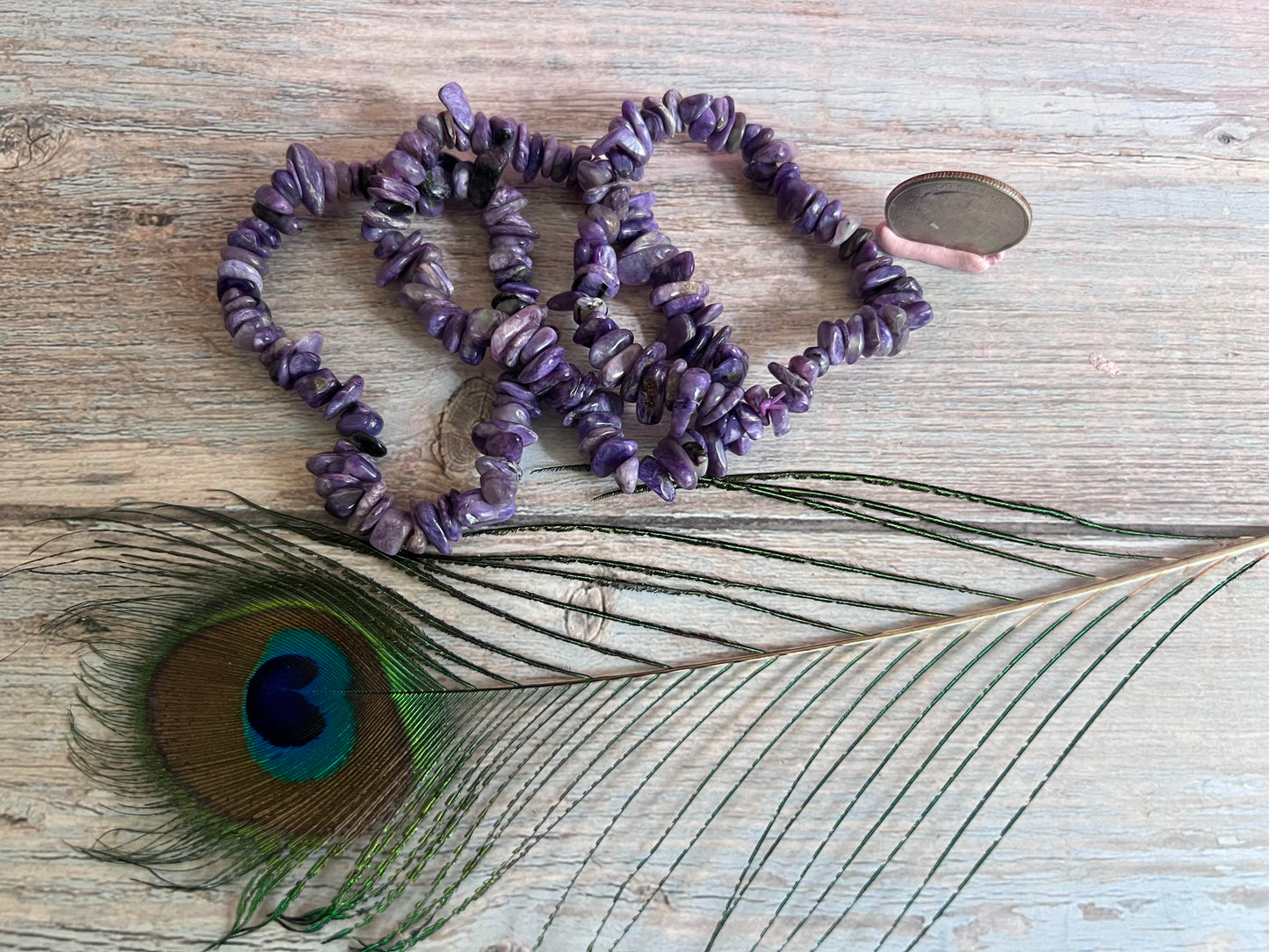 Charoite Chip Bracelets