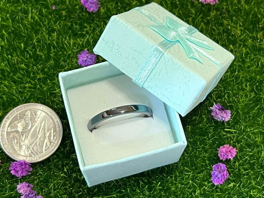 Skinny Band Hematite Rings