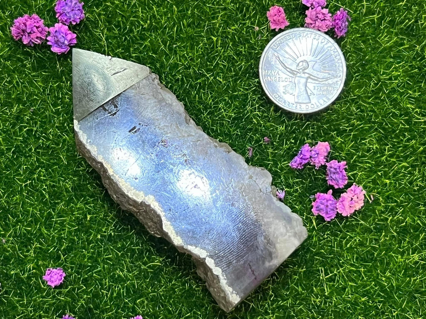 Fluorite growing with Pyrite Points