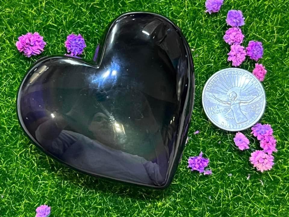 Rainbow Obsidian Hearts