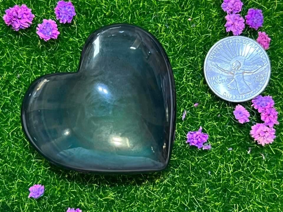 Rainbow Obsidian Hearts