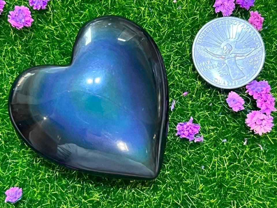 Rainbow Obsidian Hearts