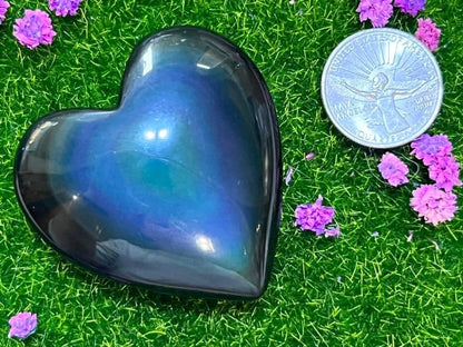 Rainbow Obsidian Hearts