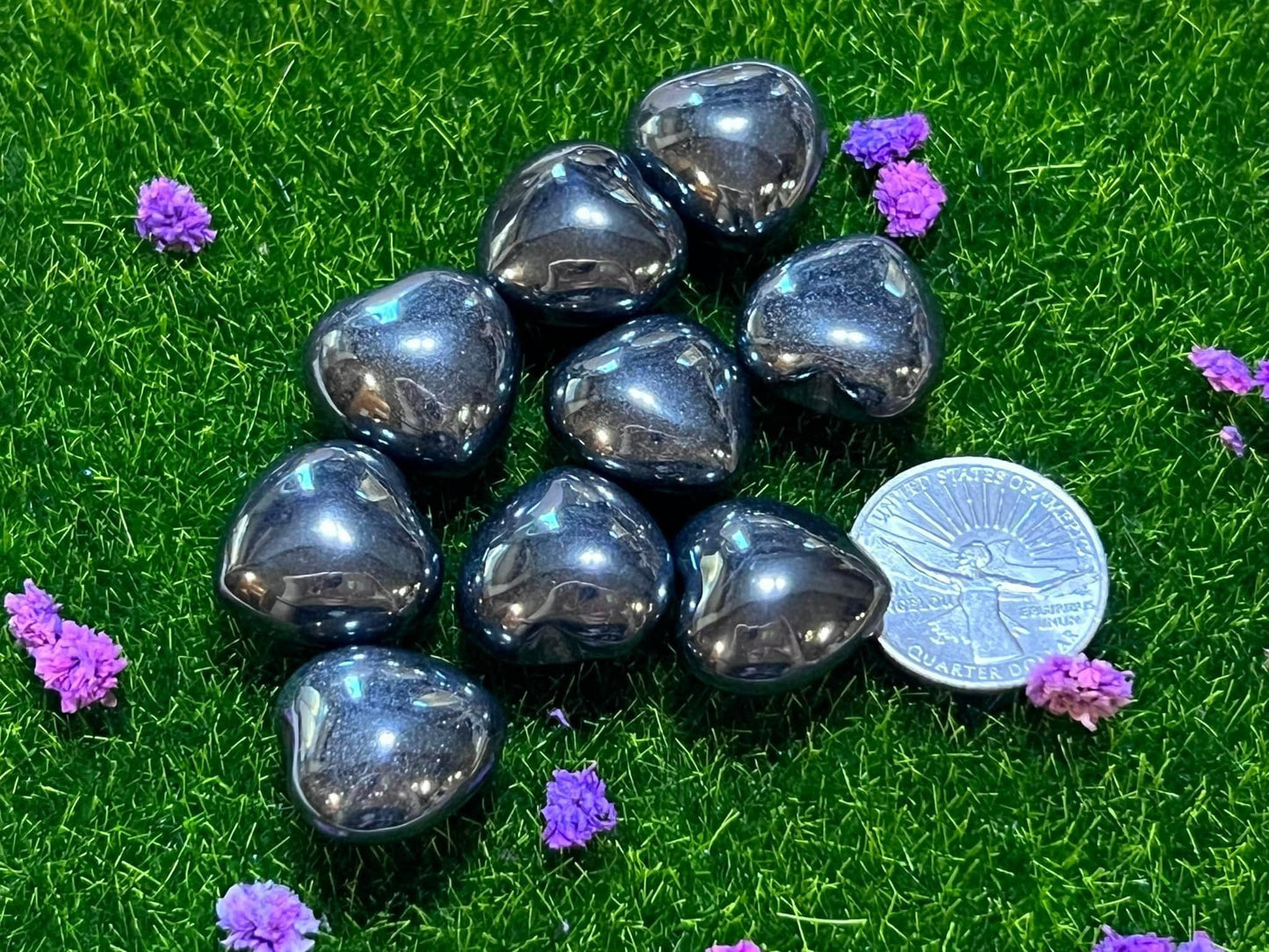 Hematite Mini Hearts