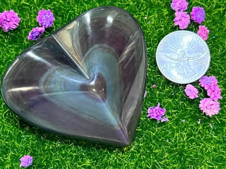 Rainbow Obsidian Hearts