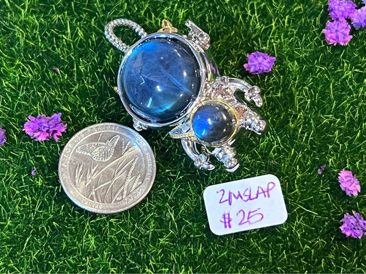 Labradorite Astronaut Pendant