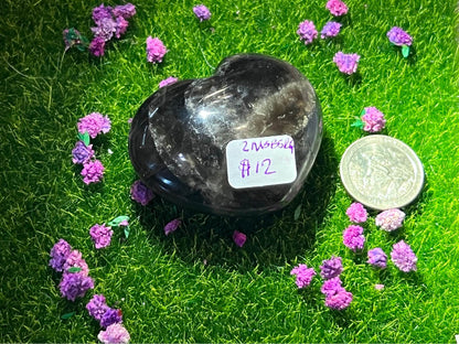 Black Star Rose Quartz Hearts