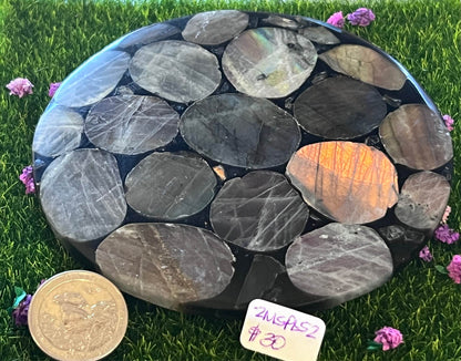 Labradorite Discs with purple flash