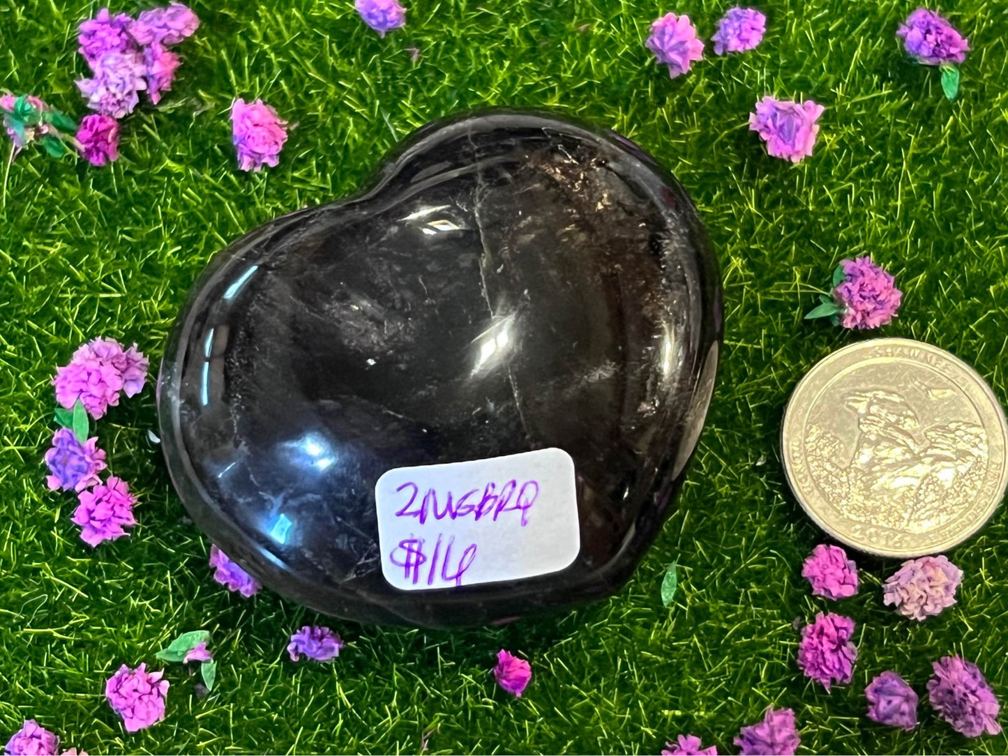 Black Star Rose Quartz Hearts