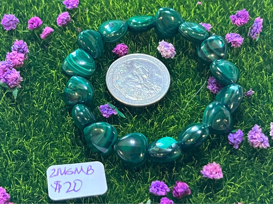 Malachite Heart Bracelet