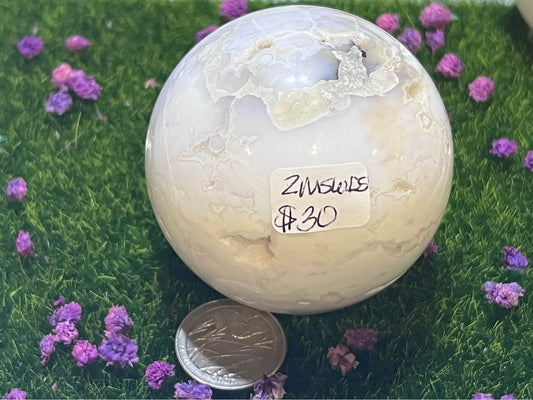 White Druzy Agate Sphere