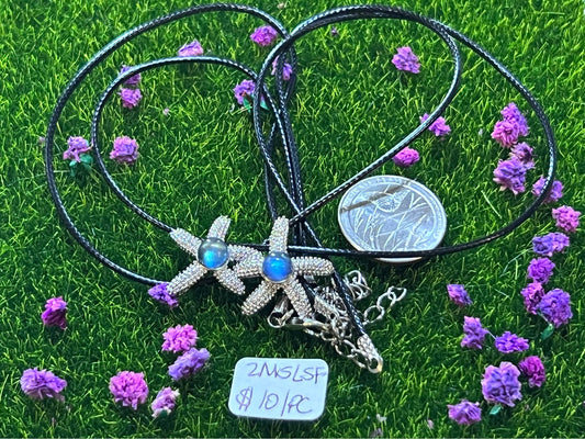 Labradorite Sand Dollar Necklace