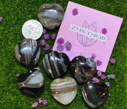 Small Druzy Agate Hearts