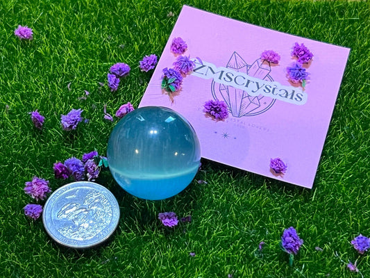 Blue Cat's Eye Small Sphere