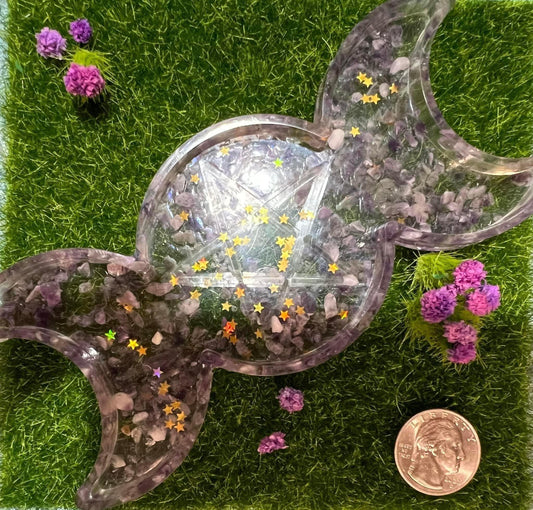 Resin Tray w/Rhodonite chips