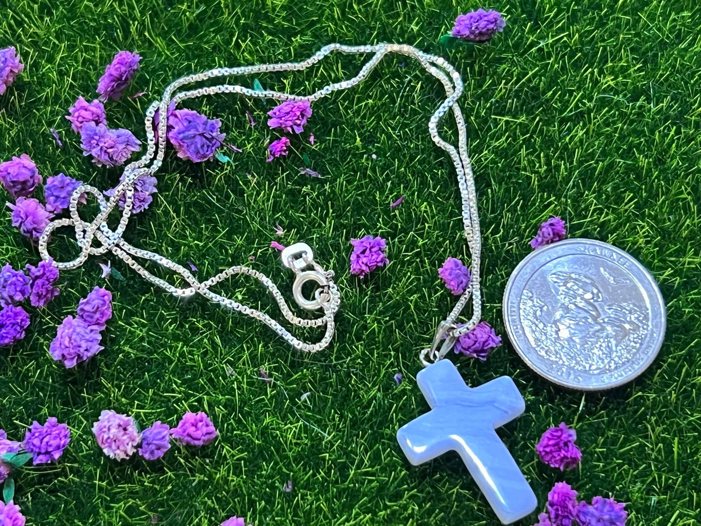 Blue Lace Agate Necklace