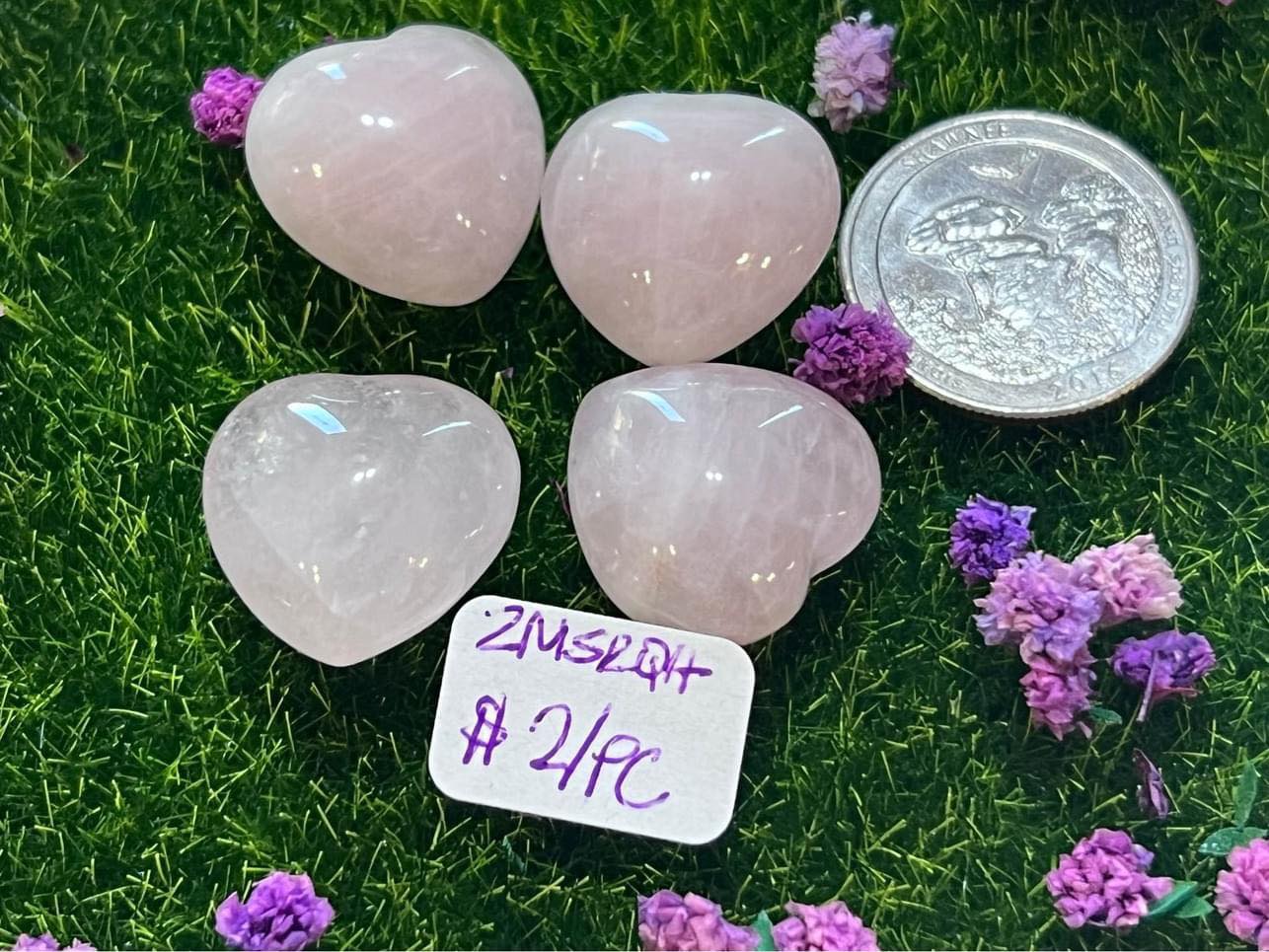 Rose Quartz Mini Hearts
