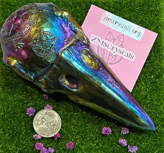 Aura Titanium Raven Skull